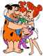 Fred, Wilma, Dino, Pebbles