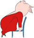 Gunter on chair