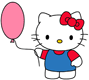 Hello Kitty holding balloon