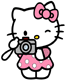 Hello Kitty taking picture with camera