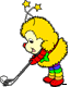 Spark playing golf
