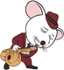 Mike playing saxophone
