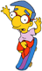 Milhouse on skateboard