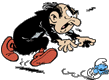 Gargamel chasing a smurf