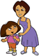 Dora and her mother or mami, Elena Marquez