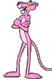 Pink Panther with arms crossed